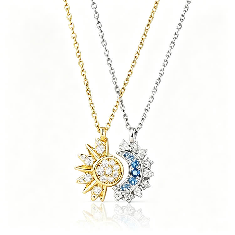 Sun & Moon Destiny Love/friendship Magnetic Attraction Necklace(2 Piece Set) - image 9