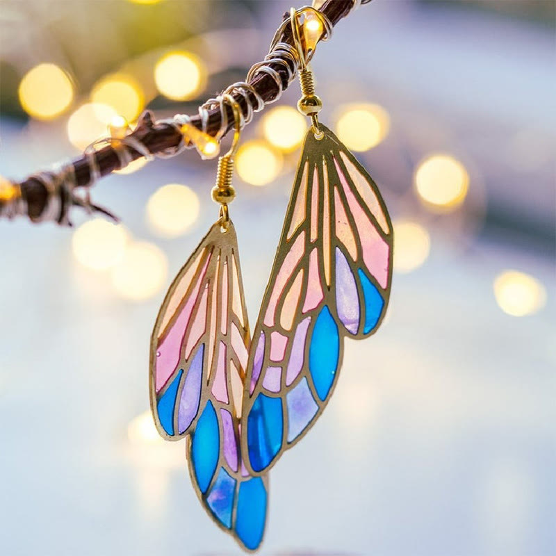 Women's Fantasy Gradient Butterfly Wings Earrings - image 2