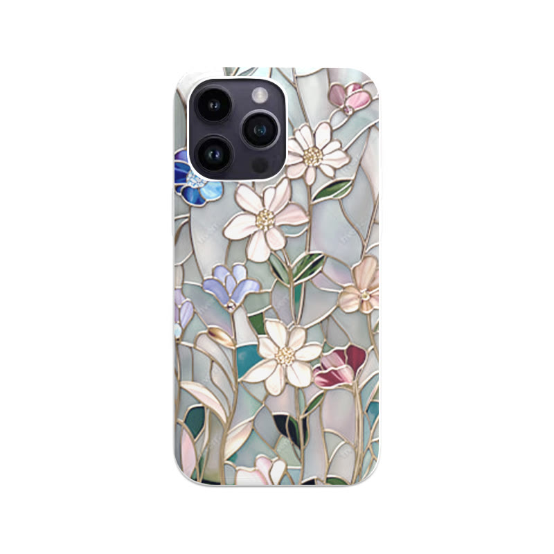 Creative Floral Window Print Large Hole Phone Case - White - iPhone 16 Pro Max - image 2