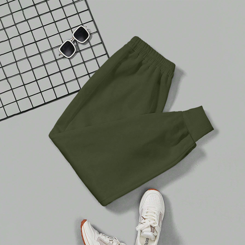 Solid Color Casual Sports Drawstring Sweatpants - Green - 5XL - image 5
