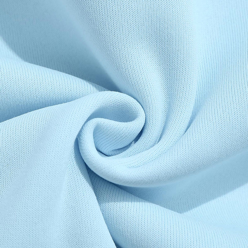 100% Cotton Solid Color Hooded Drawstring Casual Fleece Hoodie - image 5