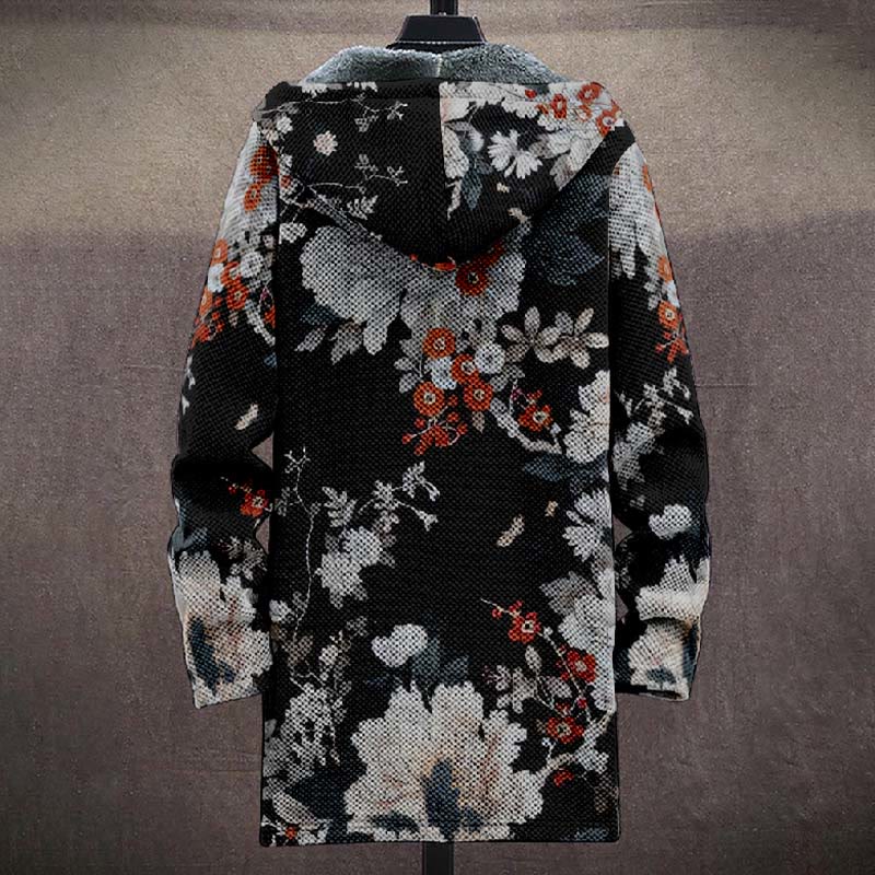 Retro Garden Night Art Print Unisex Plush Thick Long-sleeved Fleece Jacket Coat - image 4
