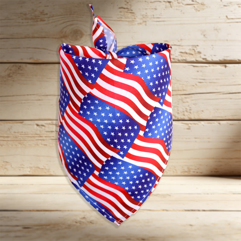 American Independence Day Pattern Print Cat And Dog Bandana - 3 - 42*42 - image 4