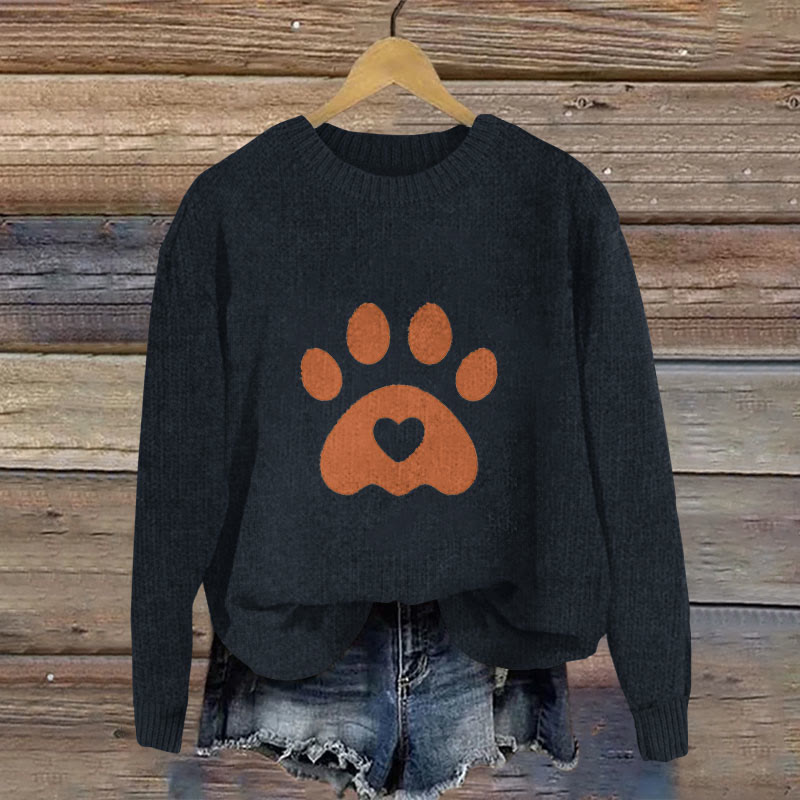 Paw hot sale print sweater