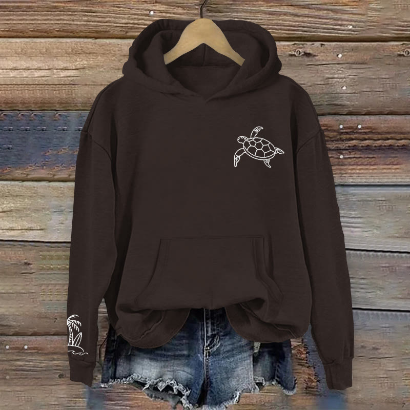 100% Cotton The Ocean Is Calling Print Hoodie - image 11