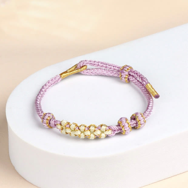 Peach Blossom Knot Diy Bracelet - Pink - one size - image 6
