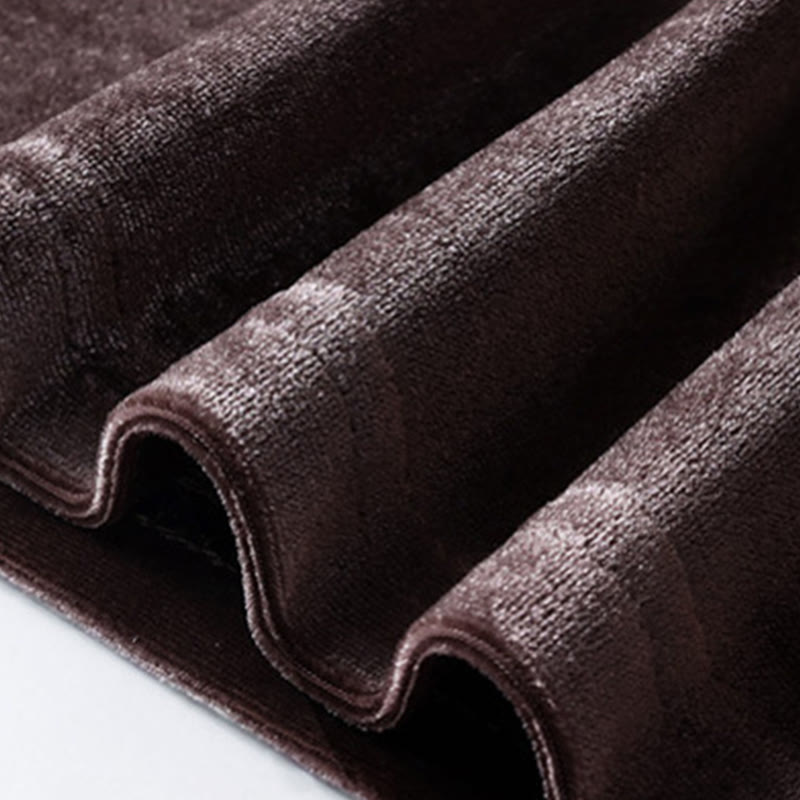 High-neck Solid Color Velvet Long-sleeved T-shirt - image 9