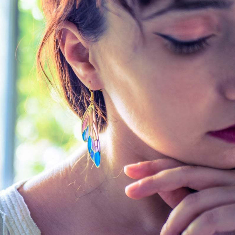 Women's Fantasy Gradient Butterfly Wings Earrings - image 7
