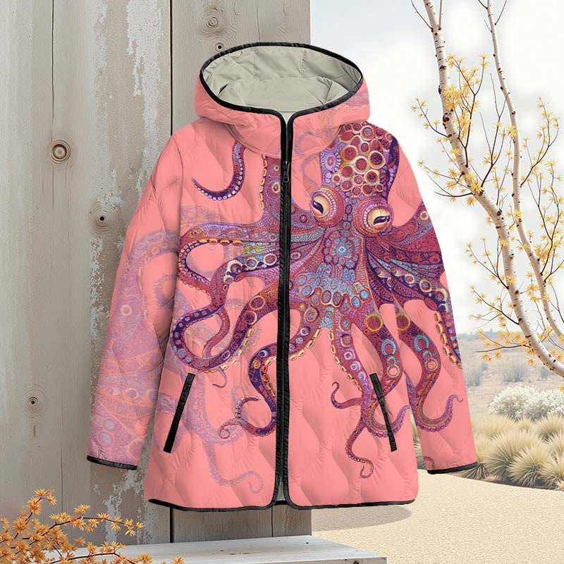 Unique Exquisite Octopus Pattern Art Print Zipper Jackets - image 9