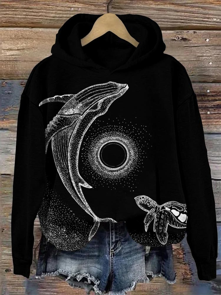 Whale printed casual online sweatshirt