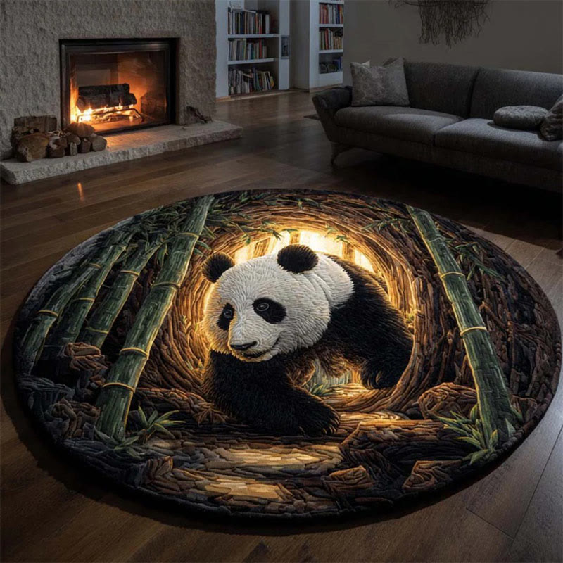 3D Visual Effect Round Animal Print Floor Mat, Non-slip, Wear-resistant, Dirt-resistant And Easy To Clean - 5 - 160*160cm - image 5