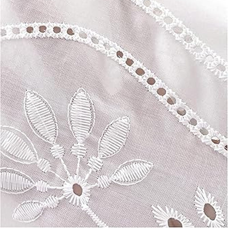 Elegant Solid Embroidered Lace V-neck 3/4 Sleeve Blouse - image 4