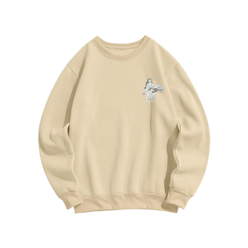 Unisex Tattoo Lounge Print Long Sleeve Crew Neck Sweatshirt - image 4