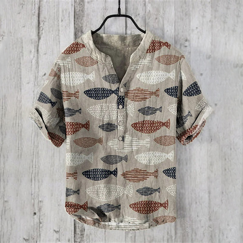 Vintage Fish Japanese Art Print Shirt