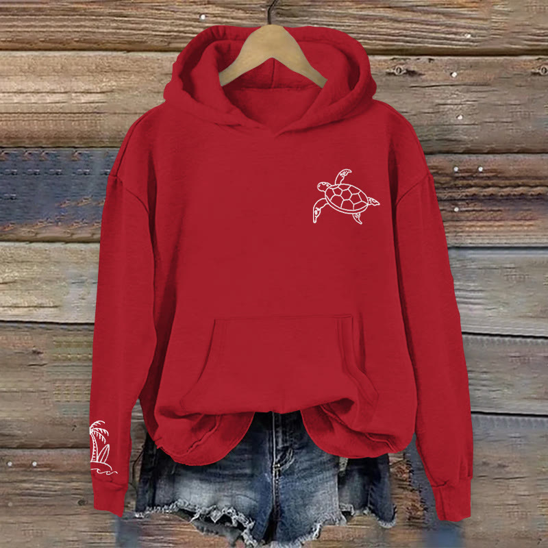 100% Cotton The Ocean Is Calling Print Hoodie - image 15