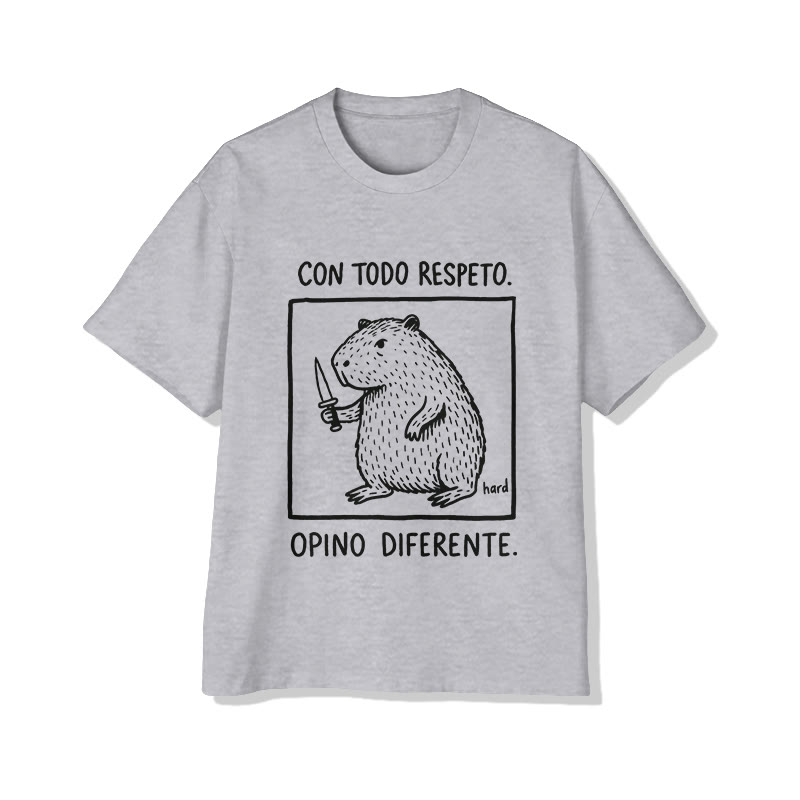 Unisex Humorous And Sarcastic Slogans Print Short Sleeve Crew Neck T-Shirt - Grey - 2XL - image 3