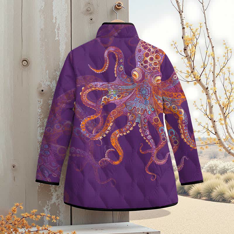 Unique Exquisite Octopus Pattern Art Print Outerwear Jackets - image 4
