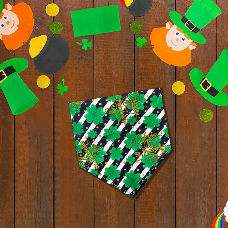 St. Patrick's Atmosphere Pattern Print Dog And Cat Bandana - 2 - 42*42 - image 10