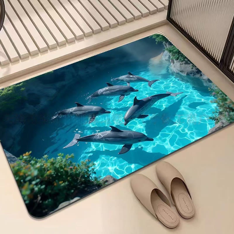 3D Visual Effect Underwater World Wear-resistant and Stain-resistant Bath Mat - 4 - 60*90cm - image 3