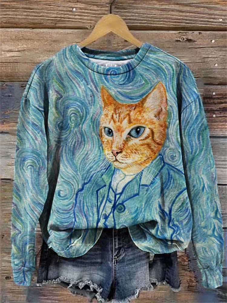 Funny discount cat sweatshirt