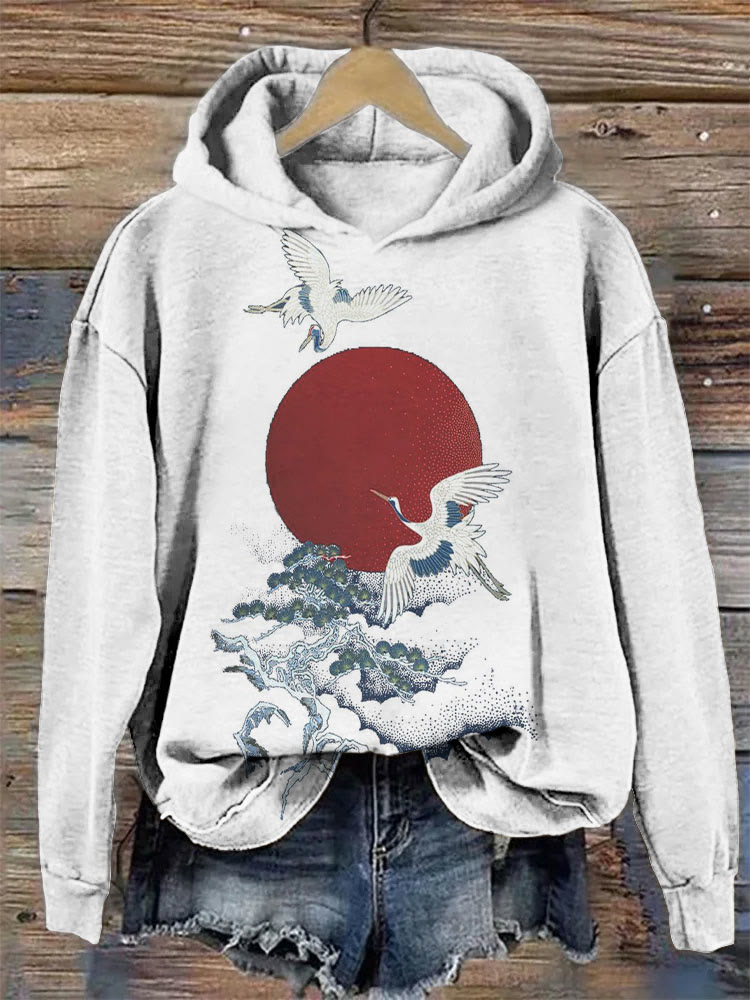 Hoodie japanese outlet print