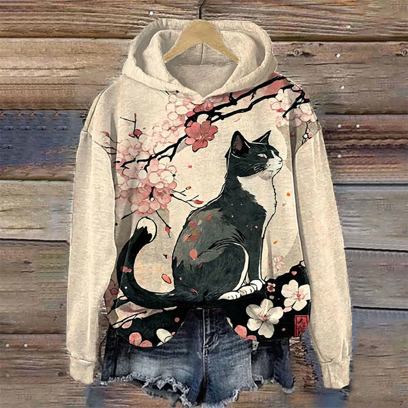 Womens cat online hoodie