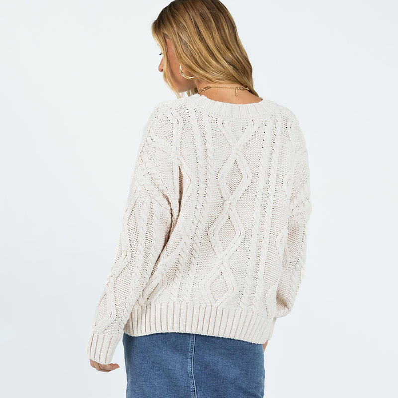 Stylish Solid Color Casual Crew Neck Sweater - image 7