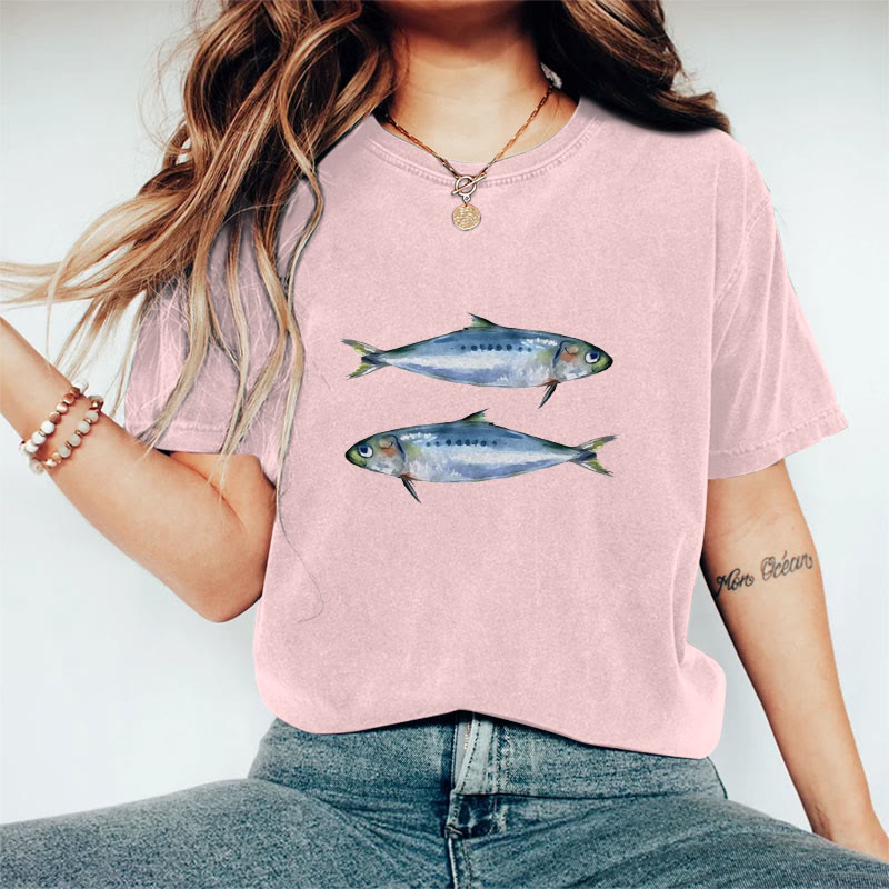 100% Cotton Sardines Baby T-shirt - Pink - 2XL - image 7