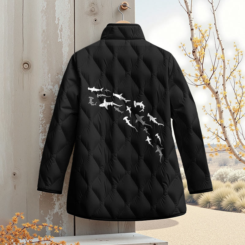 Shark Art Print Outerwear Jackets - image 4