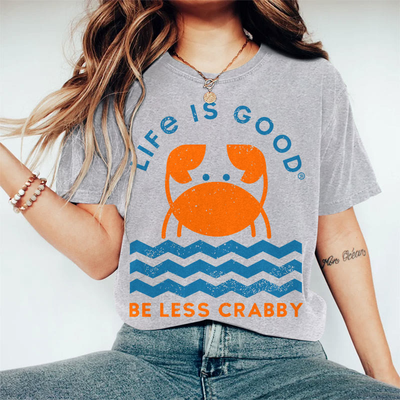 100% Cotton Women's LIFE IS GOOD Art Print Casual T-Shirt - Grey - 2XL - image 4