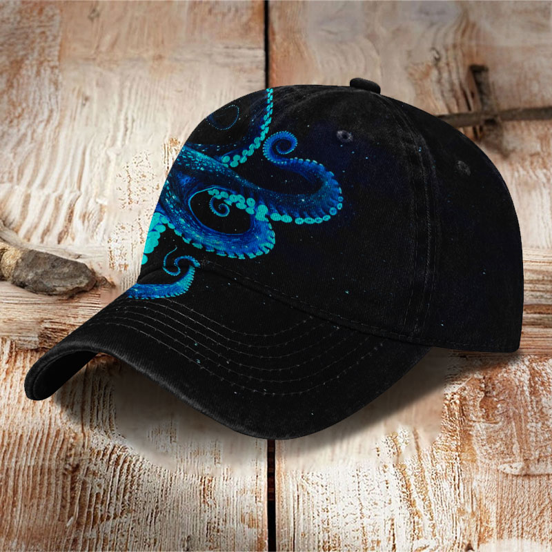 Octopus Art Print Cap - image 2
