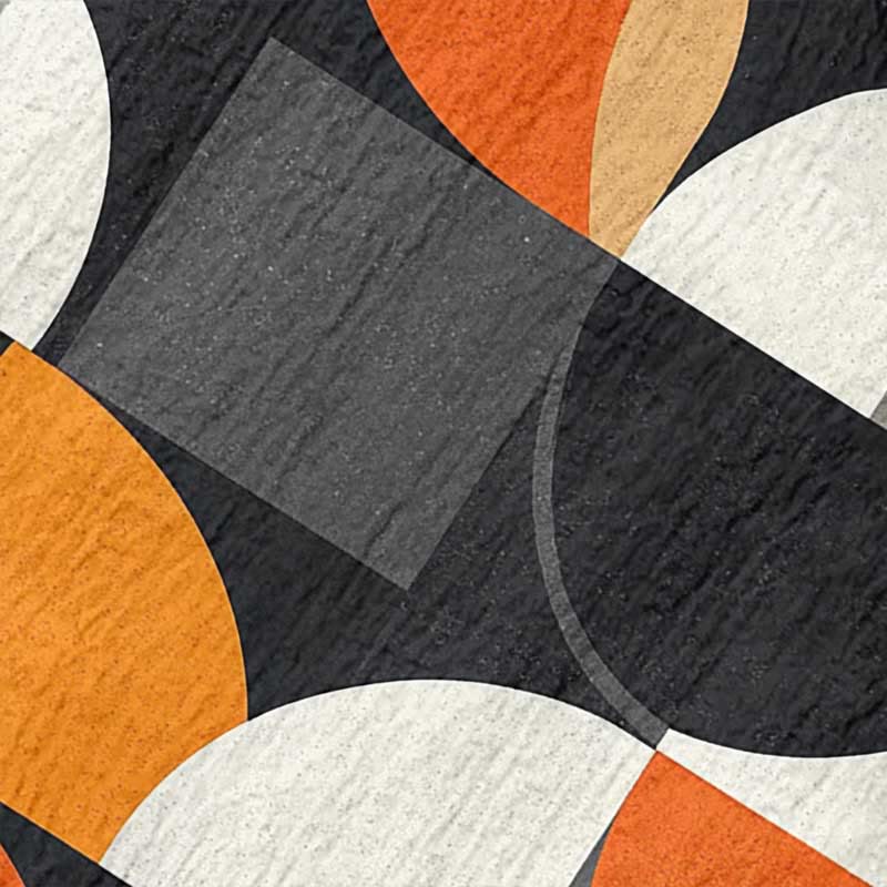 Women's Vintage Contrast Patchwork Geometric Pattern Art Print Dress - image 2