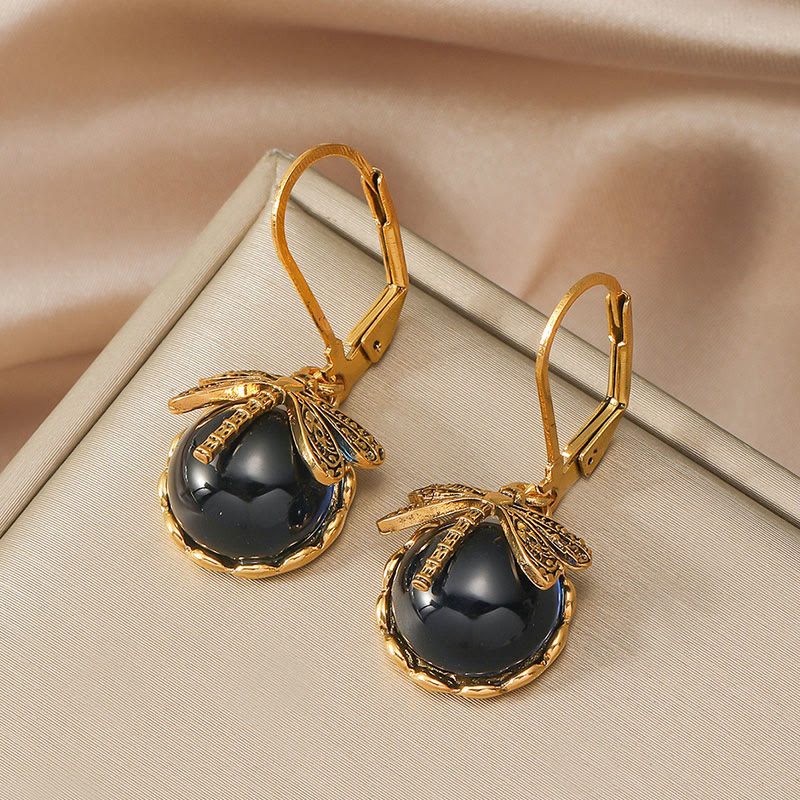 Bohemian Vintage Dragonfly Crystal Drop Earrings - Royal Blue - one size - image 9