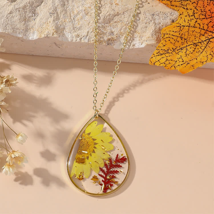 Alzheimer's Forget-me-not Birth Month Flowers Resin Preserved Flower Necklace - 10 - 45cm - image 11
