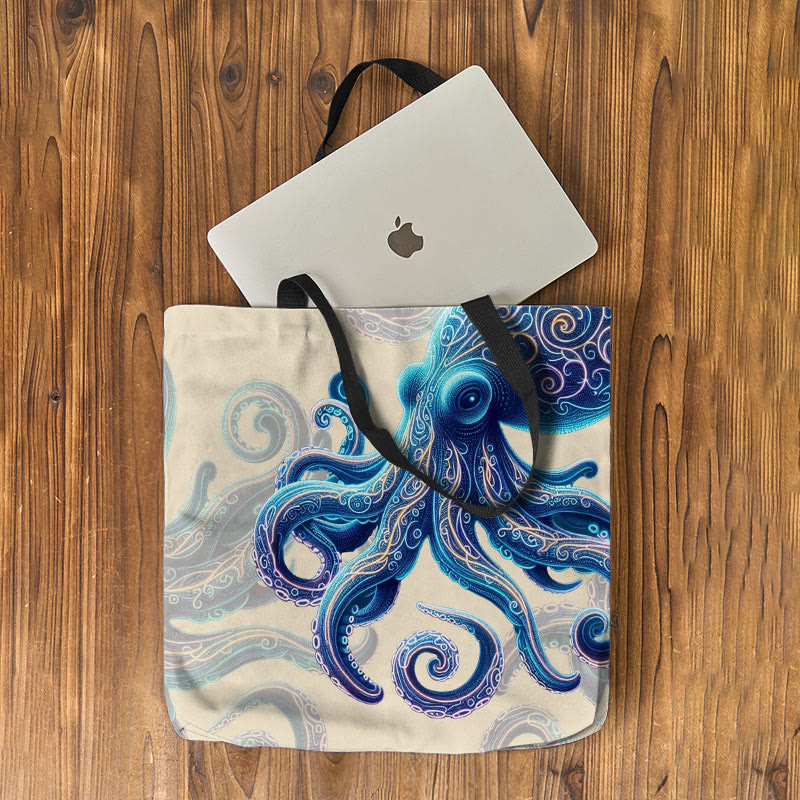 Vintage Wise Ocean Octopus Art Print Bag - image 7