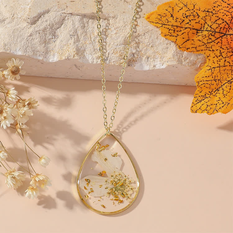 Alzheimer's Forget-me-not Birth Month Flowers Resin Preserved Flower Necklace - 12 - 45cm - image 13