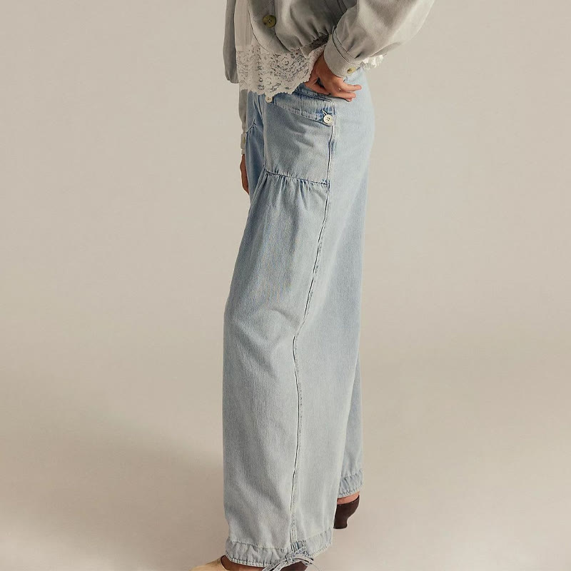 Vintage Drawstring Tie&pocket  Lantern Jeans - image 6