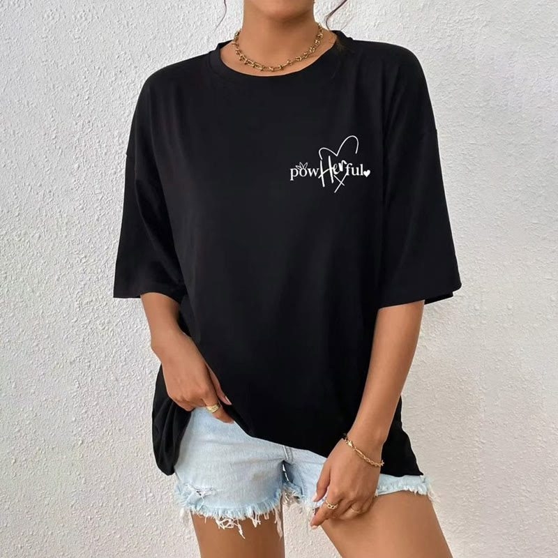 100% cotton  Slogan Graphic Tee She Overcame Everything That Was Meant To Destroy Her Print T-Shirt - image 4