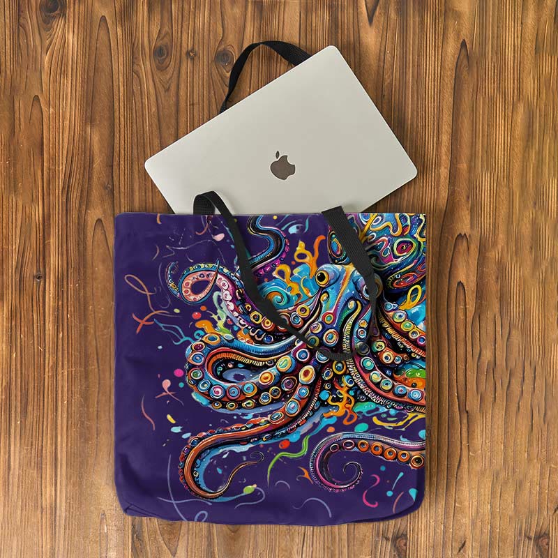 Vintage Rainbow Octopus Art Print Bag - image 14
