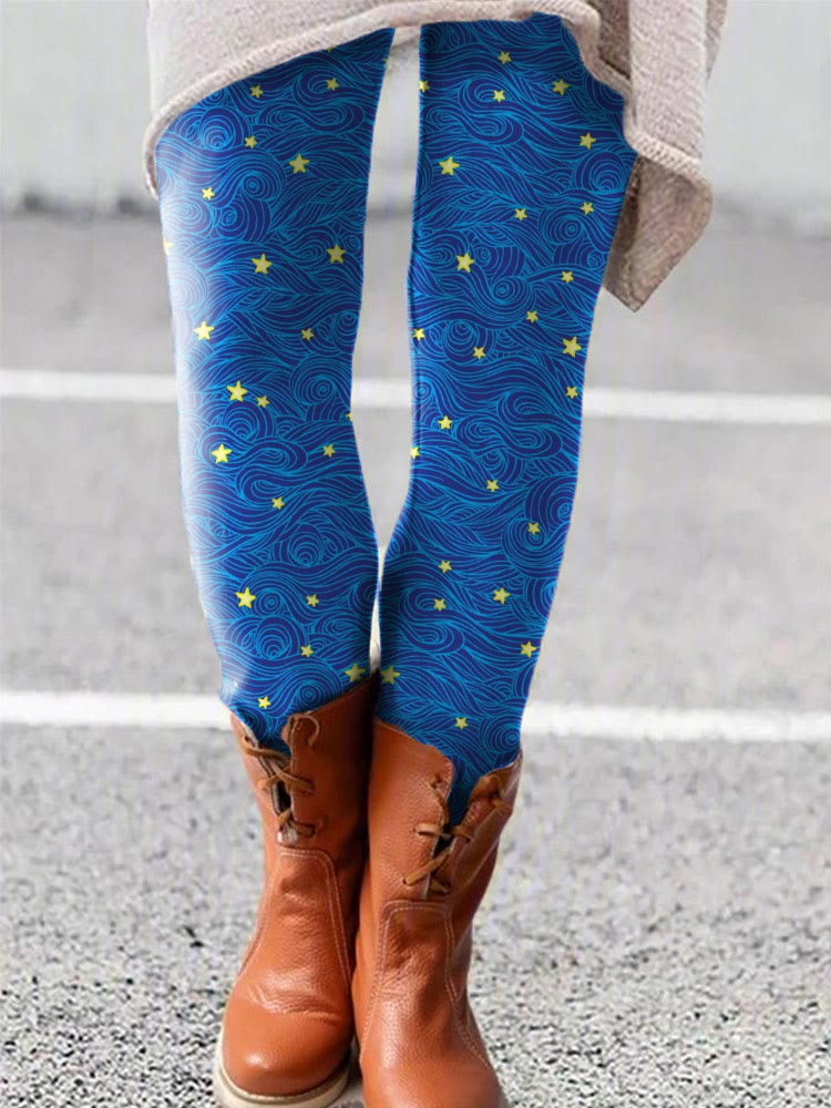 Tights with sale stars print