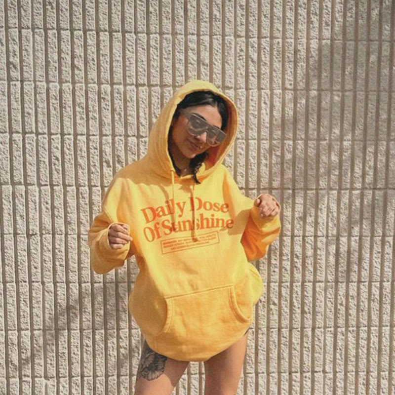 Dashingsoul Daily Dose Of Sunshine Print Hoodie