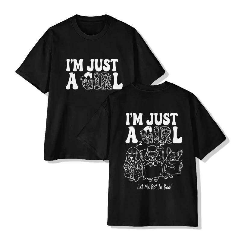  Let Me Rot In BedPrint Short Sleeved Crew Neck T-Shirt - Black - 2XL - image 12