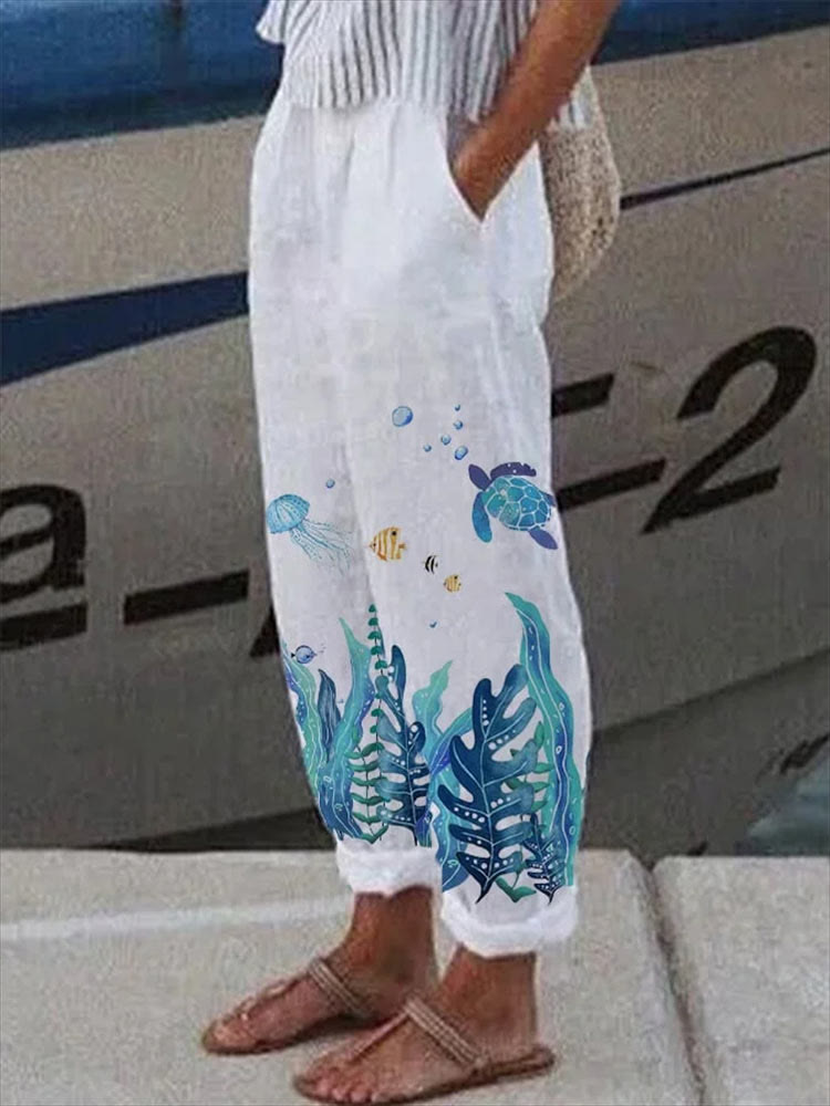 Turtle Pocket Lounge Pants - Blue - 5XL - image 1