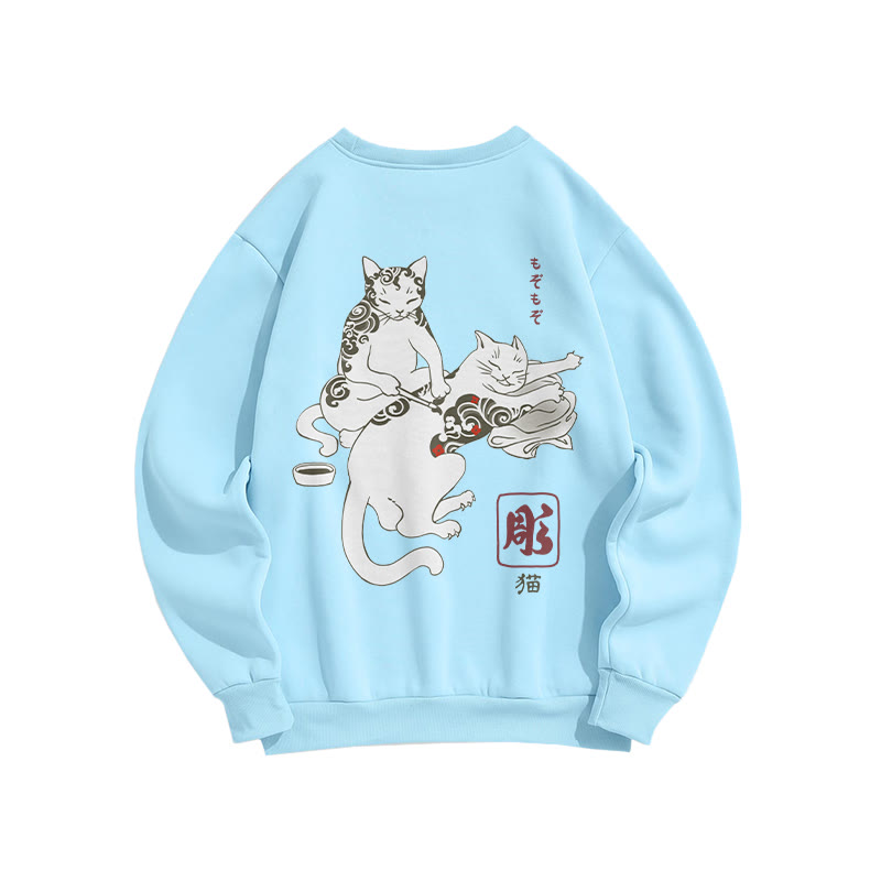 Unisex Tattoo Lounge Print Long Sleeve Crew Neck Sweatshirt - Blue - US16-18(2XL) - image 8