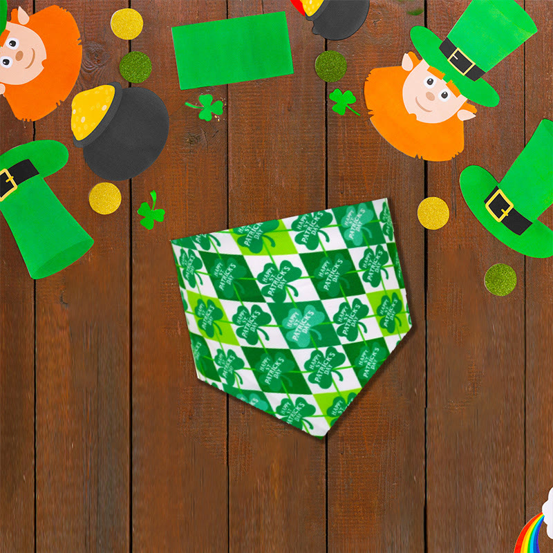 St. Patrick's Atmosphere Pattern Print Dog And Cat Bandana - 8 - 42*42 - image 9