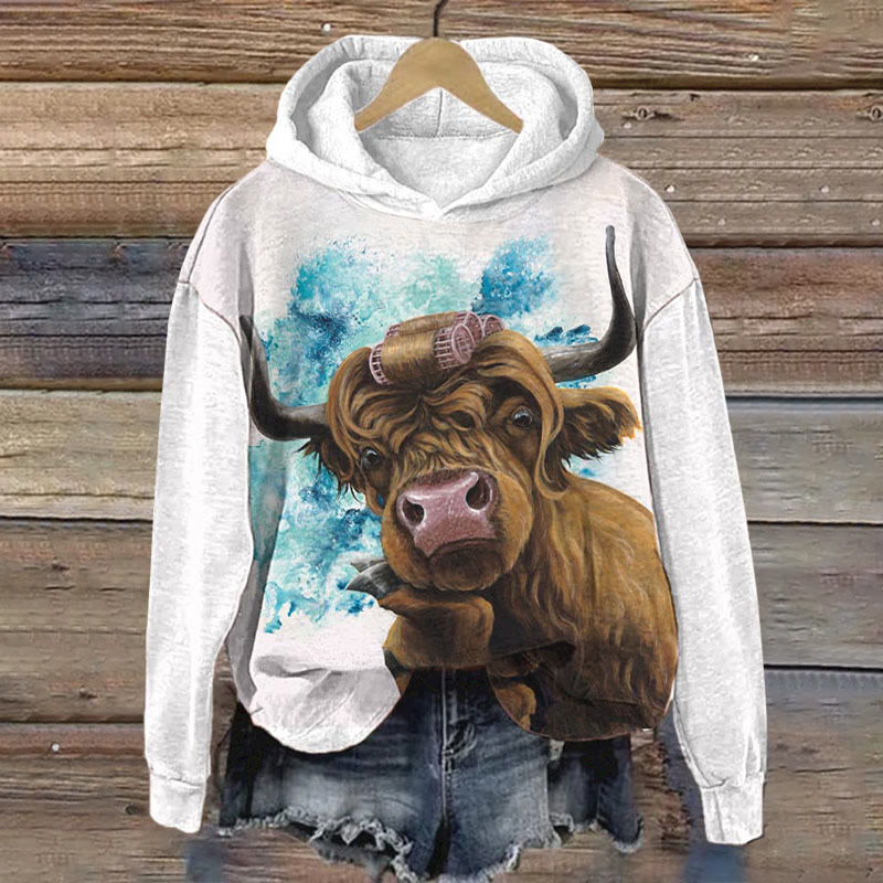 Highland top cow hoodie