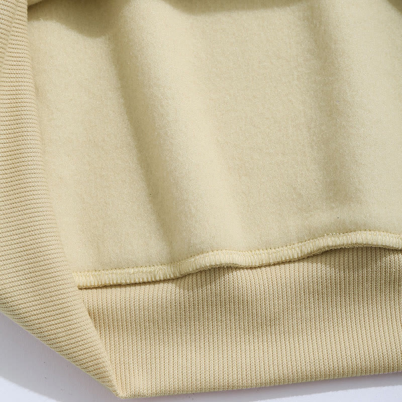 100% Cotton Solid Color Stand Collar Zipper Casual Fleece Sweatshirt - image 6