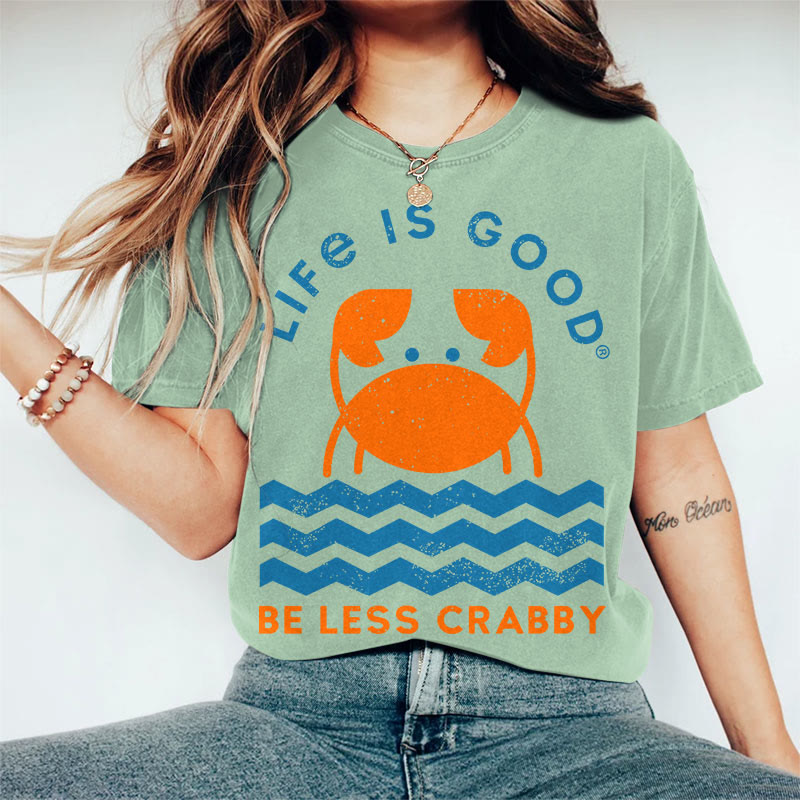 100% Cotton Women's LIFE IS GOOD Art Print Casual T-Shirt - Green - 2XL - image 6