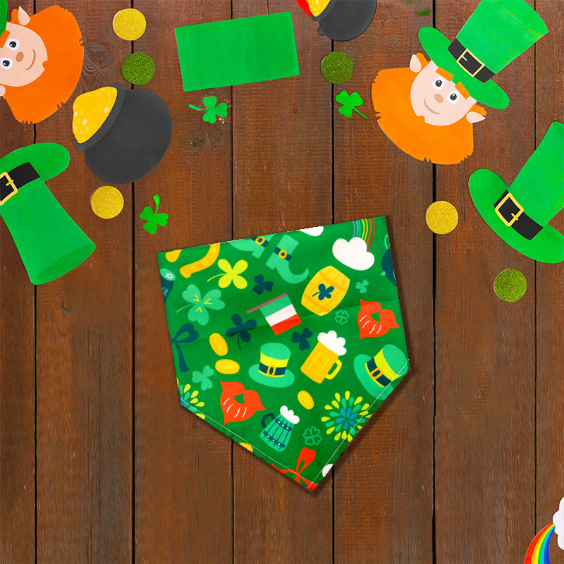 St. Patrick's Atmosphere Pattern Print Dog And Cat Bandana - 5 - 42*42 - image 7