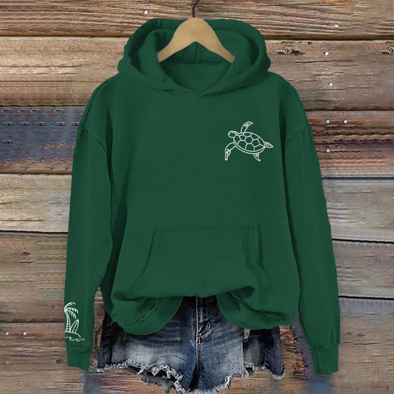 100% Cotton The Ocean Is Calling Print Hoodie - image 13